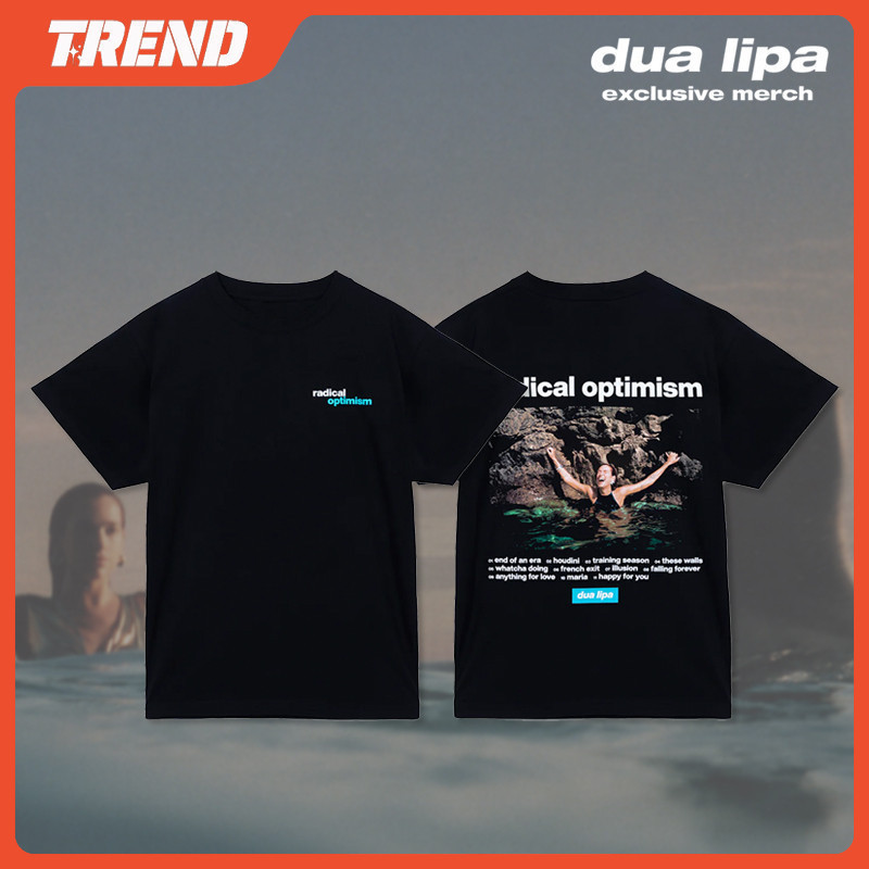 Dua Lipa Bangkok Concert T-shirt พร้อมสต็อก Kaos DUA LIPA Tshirt Combed Optimism Asia Tour Soft Cotton Top S-5XL