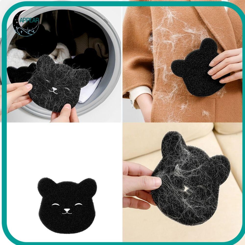 Appear Pet Hair Remover ซักผ้า|เครื่องประดับ ลูกบอลซักผ้ารูปหมีแบบใช้ซ้ําได้, อุปกรณ์ทําความสะอาดเครื่องดูดผมลูกกับดักขนสัตว์เลี้ยงการ์ตูนซักผ้า|Lint Catcher เสื้อผ้าโซฟาแมวสุนัข