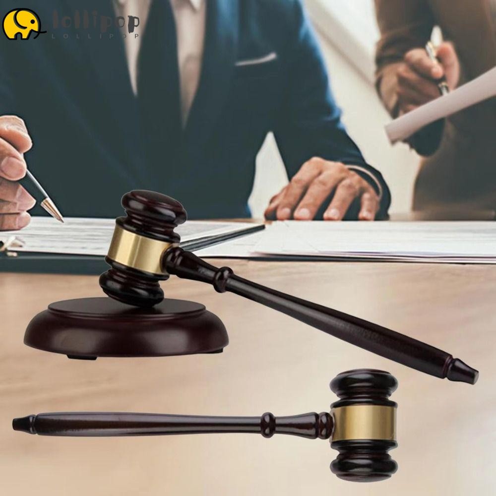 Lollipo1 ค้อนผู้พิพากษาไม้, บล็อกเสียงเคาะไม้ Gavel, ค้อนขนาดเล็กอเนกประสงค์, เครื่องมือเสียง Handcrafted สําหรับคอสเพลย์และประมูล