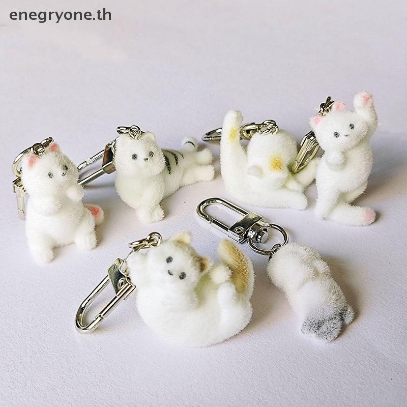 อีโอที แห่กัน เรซิ่นสร้างสรรค์สามมิติน่ารักแมวพวงกุญแจการ์ตูนสัตว์เป็ด หกเหลี่ยม จี้กระเป๋าเสน่ห์กล้องตกแต่ง .