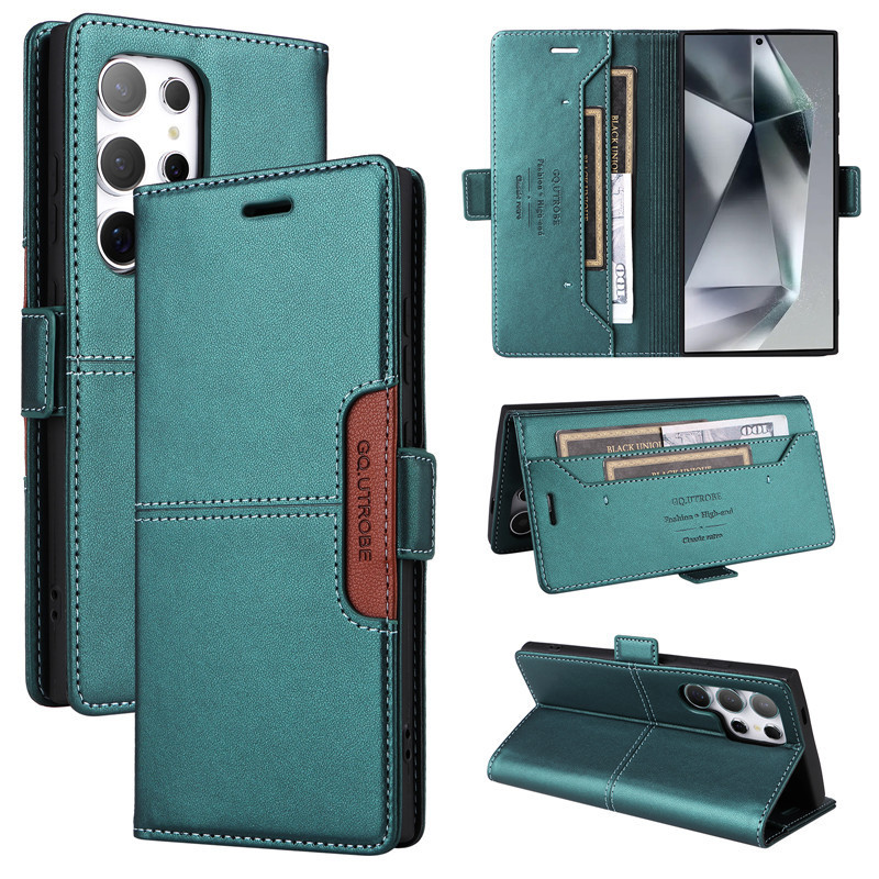 กรณีพลิกสําหรับ Samsung Note 10 Plus 20 S22 S23 S24 Ultra Flip หนังฝาครอบแม่เหล็กโทรศัพท์ Protector