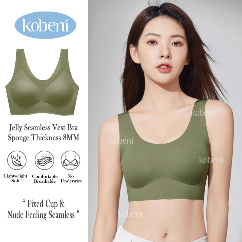 ⭐KOBENI⭐BRA เจลลี่บราไร้ขอบ ไร้โครง ทรงเต็มเต้า เน้นกระชับเก็บทรงโอบอุ้มเต้า กระชับยกอกชิด ใส่สบาย