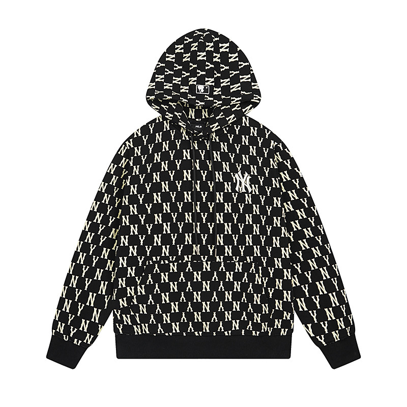 [คลังสินค้าพร้อม] Mlb NY Hoodie ใหม่แฟชั่นเย็บปักถักร้อยแขนยาว O-คอ Hooded เสื้อกันหนาว Unisex