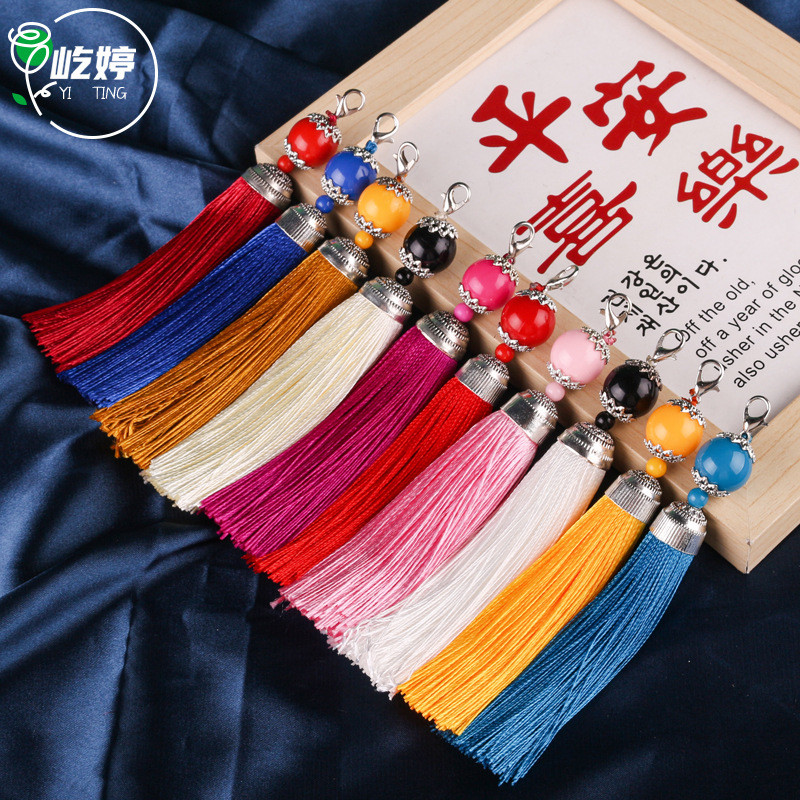 สั้นกุ้งมังกรหัวเข็มขัดพู่หูจีนพู่ DIY เครื่องประดับเสื้อผ้าตะขอแขวนเครื่องประดับต่างหูแขวนขายส่ง e28p