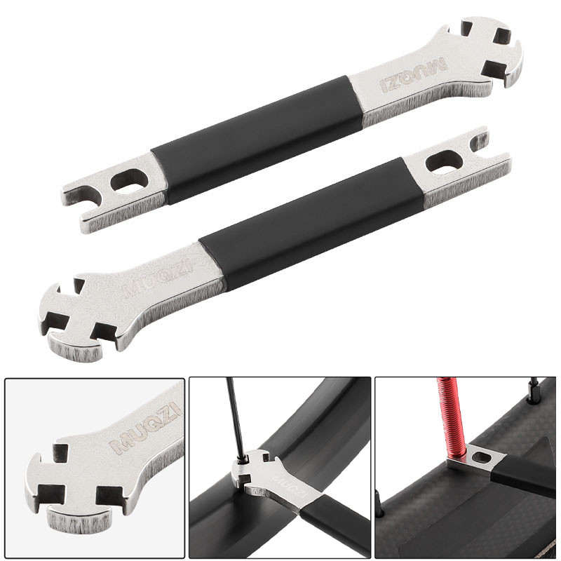 Muqzi Triple จักรยาน Spoke ประแจสําหรับ 3.3 3.4 3.5 มม. Spoke หัวนมล้อจักรยาน Spokes Tension ปรับเครื่องมือจักรยาน Repair Remover - รูปที่ 4