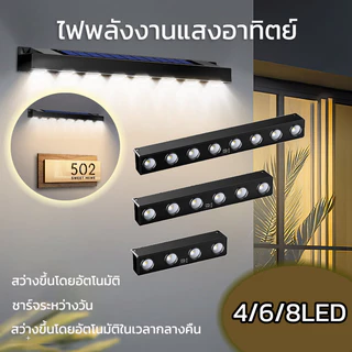 💡ไฟพลังงานแสงอาทิตย์ LED กันน้ําไฟป้าย โคมไฟพลังงานแสงอาทิตย์ระเบียงบันไดรั้วบ้านบรรยากาศแสง ตก แต่งสวน