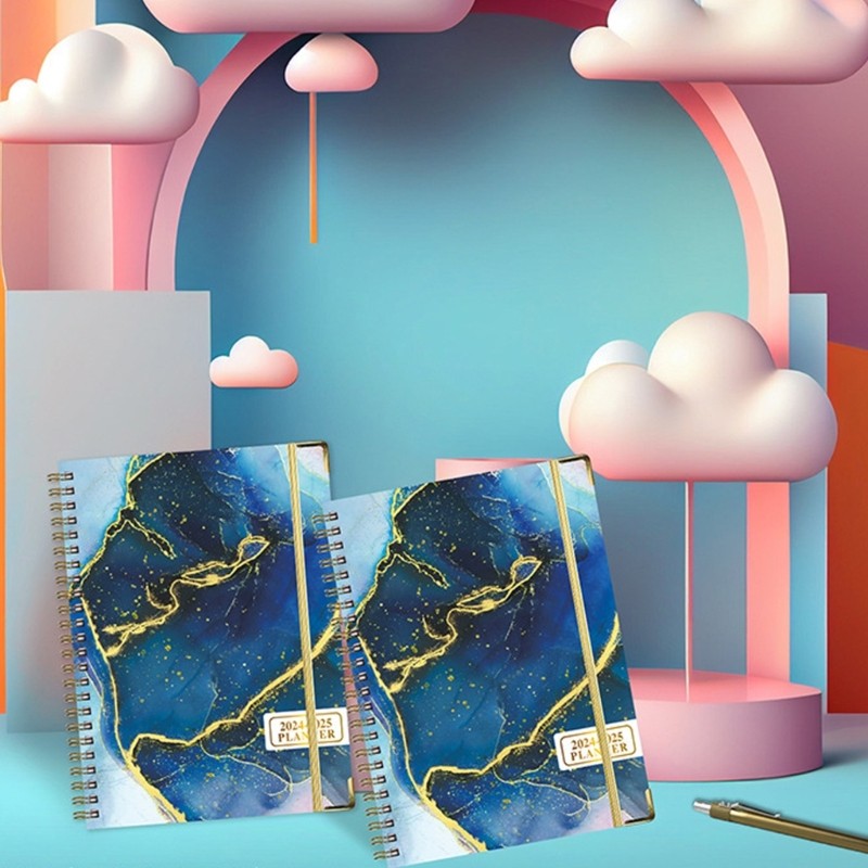 LI 2024-2025 Planner Twin Coil Binding Planner จาก 07 2024-06 2025 สําหรับ Office