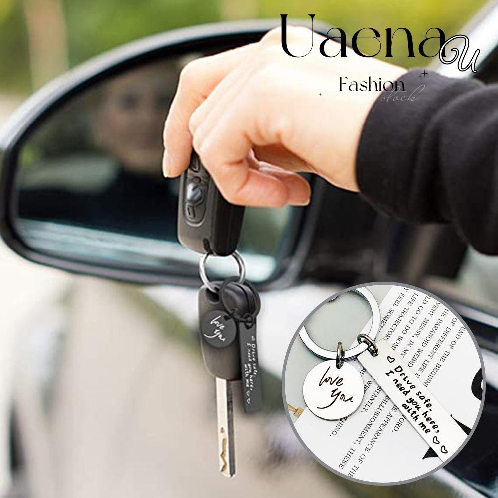 UAENAU Drive Safe พวงกุญแจสําหรับแฟนสามีพ่อรอบฉันต้องการคุณที่นี่กับฉัน