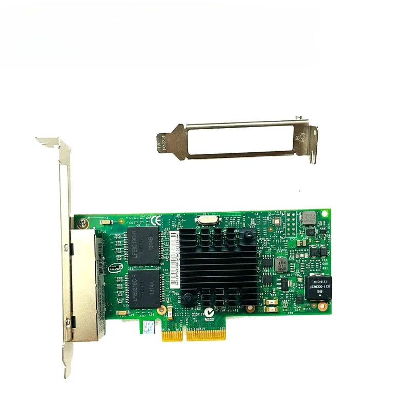 Intel I350-T4V2 OEM i350-T4 PCIe x4 อะแดปเตอร์อีเธอร์เน็ต NIC เครือข่ายพอร์ต Quad การ์ด