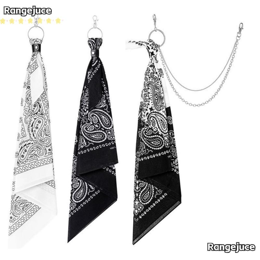 Rangejuce โซ่ผ้าพันคอสี่เหลี่ยม, โซ่เอวโลหะถนนเกาหลี, เครื่องประดับบนกางเกงยีนส์ฮิปฮอปผ้าพันคอสี่เหลี่ยมโซ่กางเกง