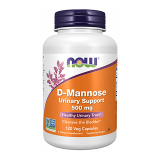 NOW Foods, D-Mannose, 500 mg, 120 Veg Capsules