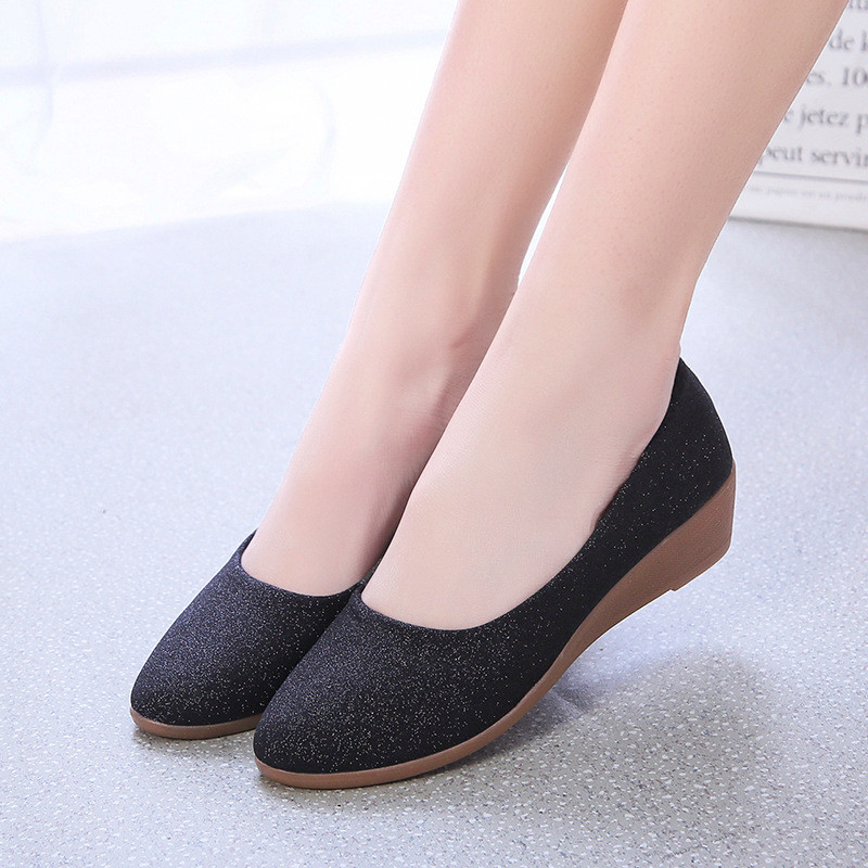 แฟชั่นผู้หญิงตุ๊กตารองเท้าสํานักงานรองเท้าแบนทุกวัน Loafer