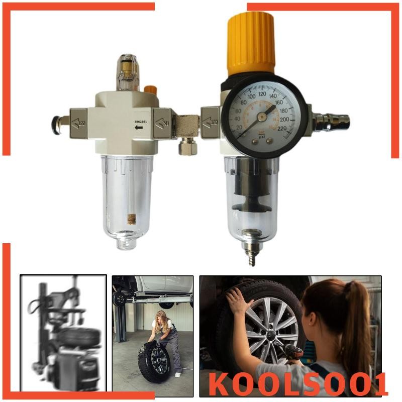 [Koolsoo1] Air Pressure Regulator Combo Oil Water Regulator Separator Replacement 8-10mpa สะดวกปฏิบั