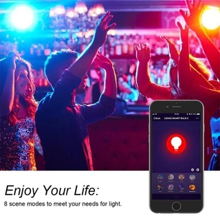 หลอดไฟLEDอัจฉริยะRGBW Tuya WiFi ขั้วGU10/E14/E27 ปรับหรี่แสงได้ ควบคุมด้วยเสียง Alexa Google Home ผ่านSmart Life