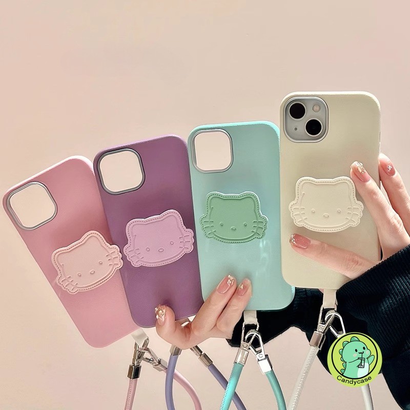 ขาตั้งหนัง PU สําหรับ Vivo V50 V40 V40E V30 V30E V29 V29E V27 V27E V25 V25E V23E V21E Pro Lite SE V17 Neo 5G 4G ฝาครอบโทรศัพท์น่ารักการ์ตูน Kitty กรณีกรณี