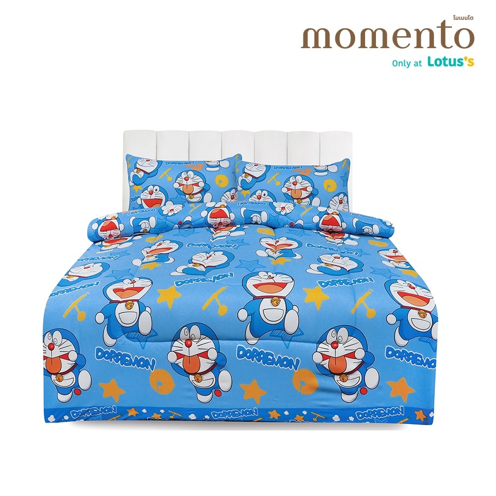 โมเมนโต ผ้าปูที่นอน 6 ฟุต + นวม 70 X 90 นิ้ว ลาย โดเรม่อน MOMENTO BED IN A BAG 6F 70 X 90 INCH (DORA