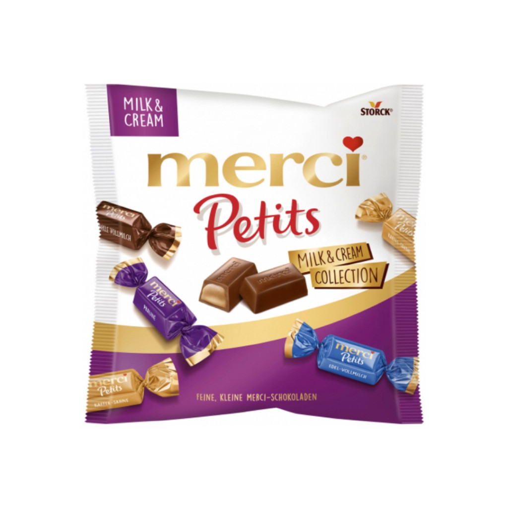 Merci Petits Milk and Cream Collection Chocolate 125g / เมอร์ซี่ เพอทิตส์ มิลค์แอนด์ครีมคอลเลคชั่น 1