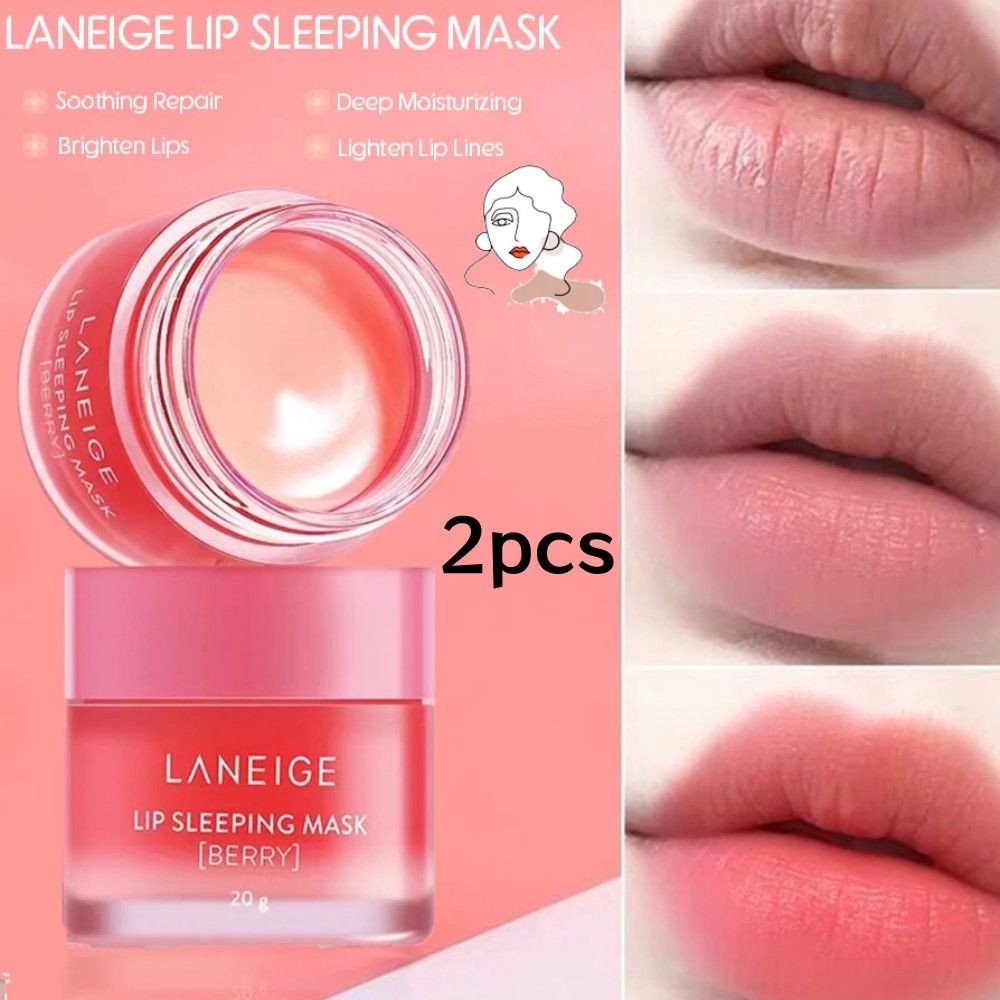 LANEIGE BUY 1 ฟรี 1LANEIGE Lip Sleeping mask Moisturizing Anti-cracking Dryness Nourishing Soften Li