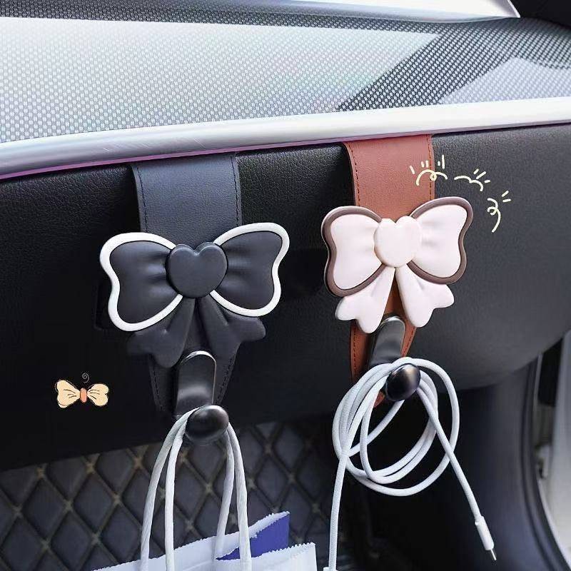 Car Hook Bow Car Front Row Co-Pilot Sticky Hook Car Multifunction Car Seat Glove Box Hook Car storag