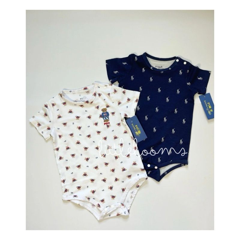 Ralphs RL Polo Full Prints Unisex Baby/Toddler Romper/ Jumpsuit Unisex คุณภาพระดับพรีเมียม