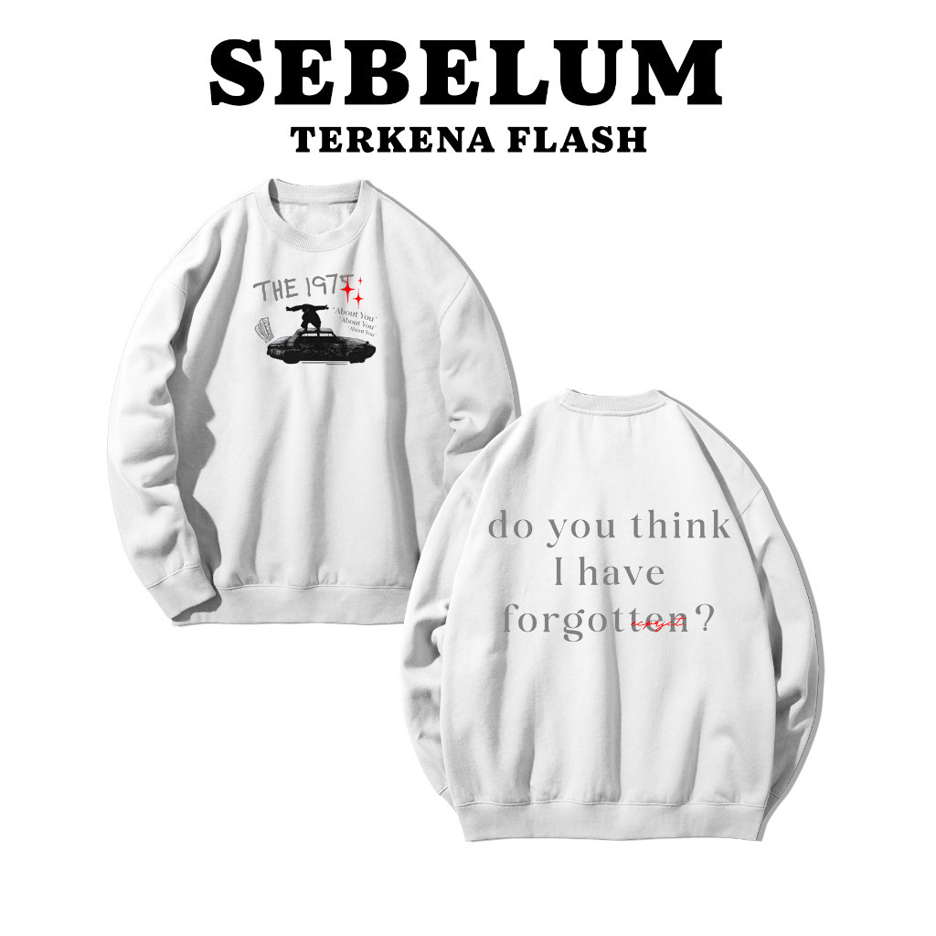 เสื้อฮู้ด✨ [REFLECTIVE Crewneck LIMITED] CREWNECK ABOUT YOU THE 1975 V2 - CREWNECK COTTON FLEECE M-3
