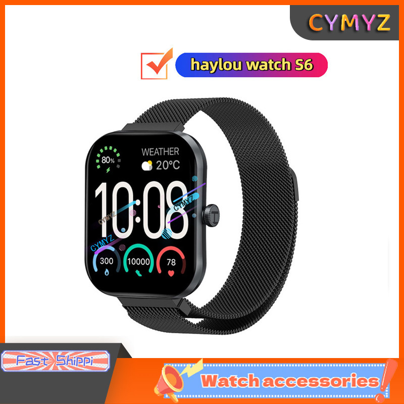 Haylou Watch S6 strap สายโลหะ haylou S6 สาย Smart Watch สายรัดข้อมือแบบสปอร์ต