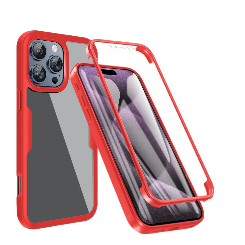 เคสโทรศัพท์สำหรับ Iphone 7 8 Plus 11 12 Pro Max Xs Max XR Se 2020 Se3 ปกเต็ม 2in1 ป้องกันหน้าจอ เคส 