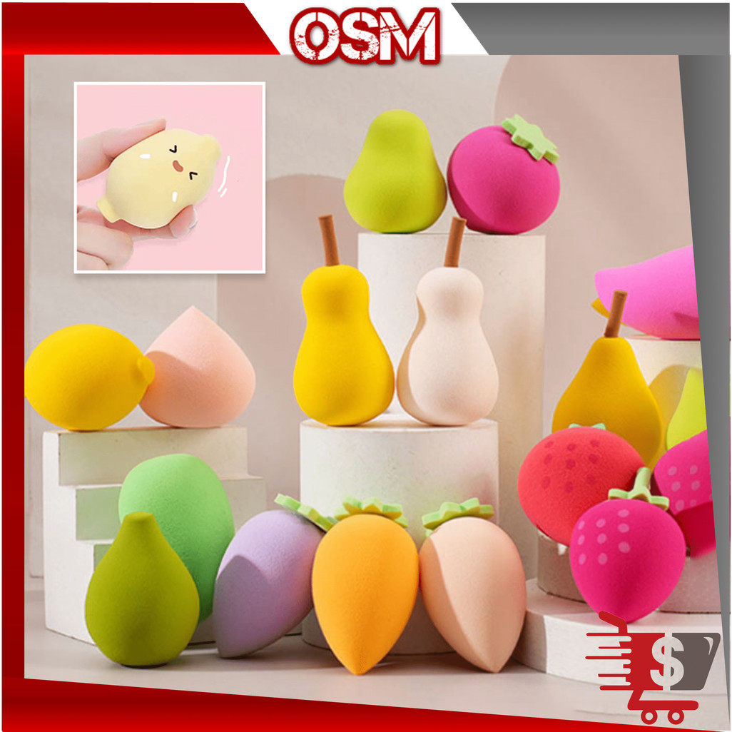 OSM - F6559 Beauty Blender Fruit Sponge / Unique Beauty Blender Fruit Motif / Fruit Motif Blender Sp