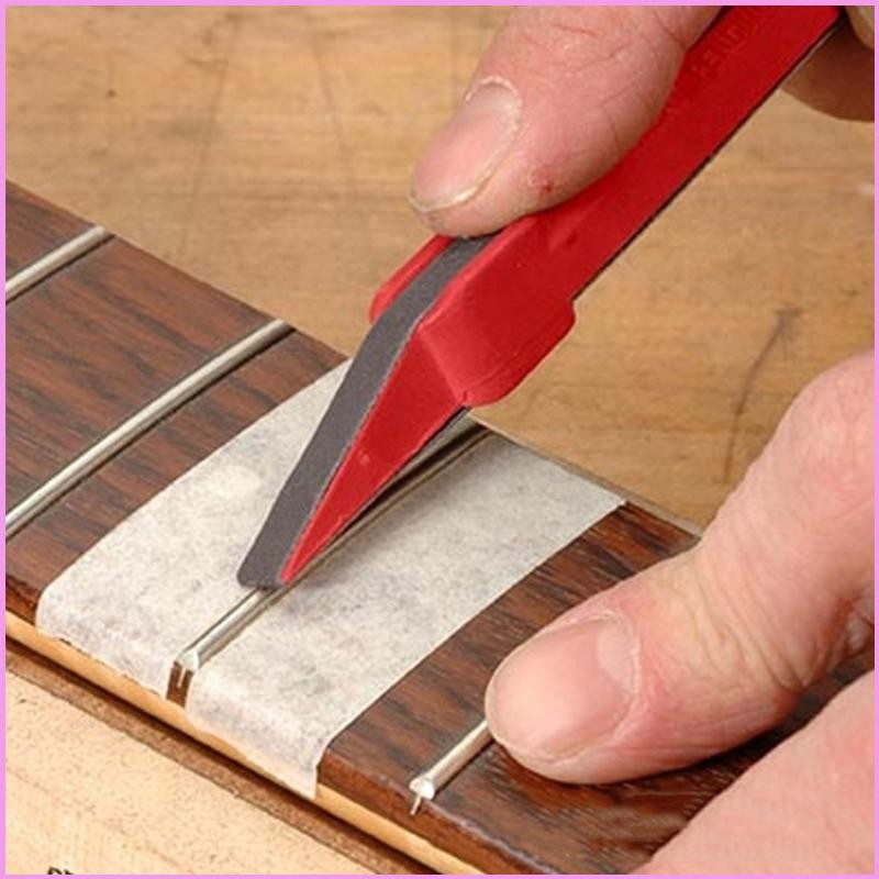 Cinna Guitar Fret Leveling Sanding Tool Guitar Fret Dressing Tool ปากกาโปแลนด์