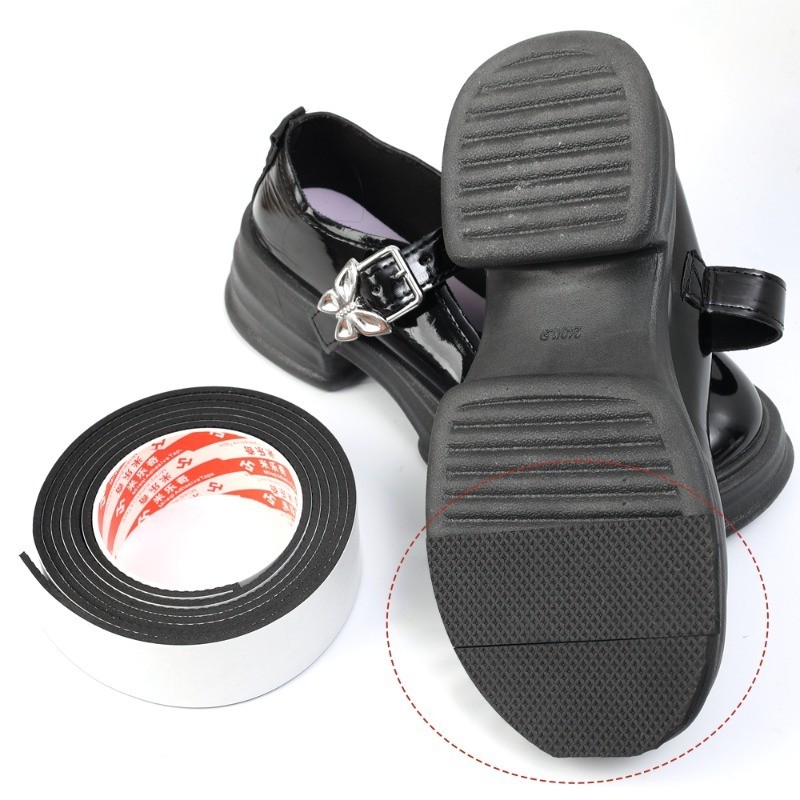 [แฟชั่น]เทปรองเท้ากันลื่น EVA สีดํา 40 มม.*2 ม | ตัวป้องกันพื้นเงียบแบบมีกาวในตัวสําหรับรองเท้าผ้าใบ