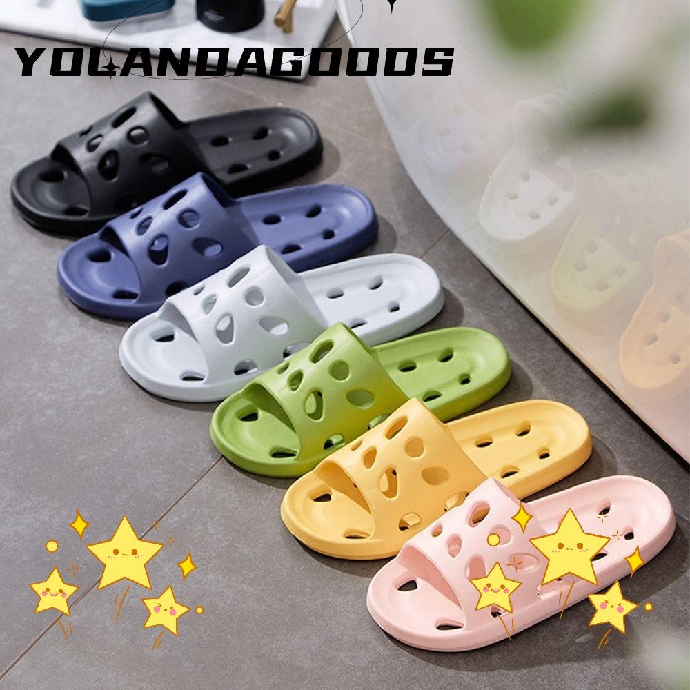 รองเท้าแตะผู้หญิง โยลา รองเท้าแตะในห้องน้ํา อีวา กันลื่นแฟชั่นน่ารักรองเท้าแตะคู่กลวงออกนุ่มใช้ในบ้าน