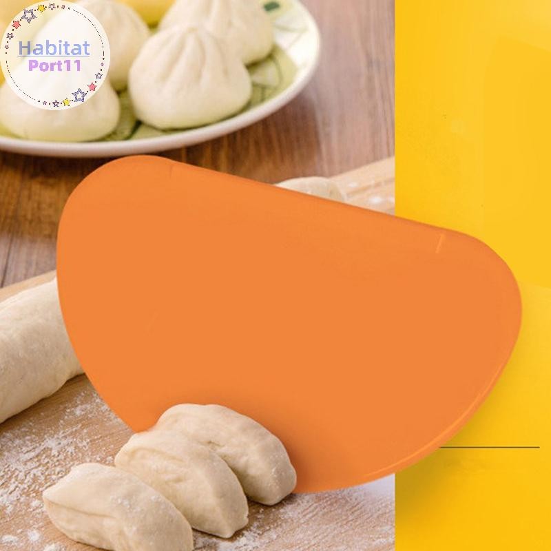 HabitatPort 1 ชิ้นครัว Scraper Spatula ยืดหยุ่นแบนขอบผสมเครื่องตัดแป้งสําหรับพิซซ่า Pastry เค้กตกแต่งไอซิ่งขนมปังเบเกอรี่ Fondant th