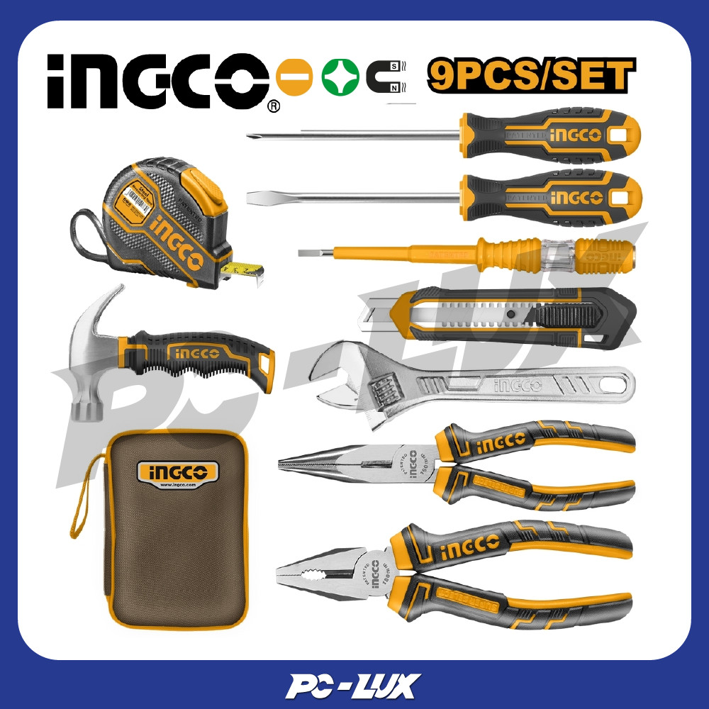 INGCO ชุดเครื่องมือช่าง 9 ชิ้น รุ่น HKTH20809