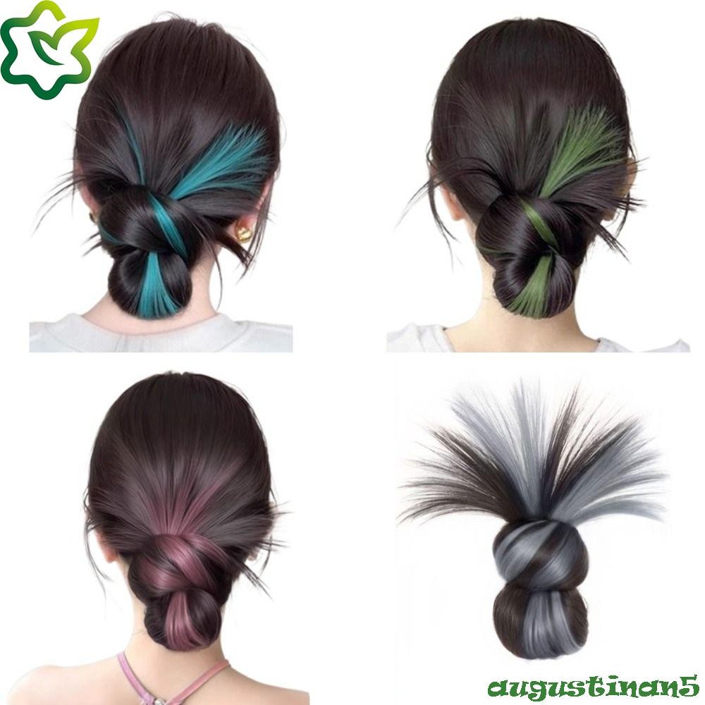 AUGUSTINAN ยุ่งหยิกจิญอง, ต่อผมไฮไลท์ดอกไม้บุญหัววิกผม, แฟชั่นวงผมธรรมชาติปุยชิ้นผมปลอมของใช้ประจําวัน