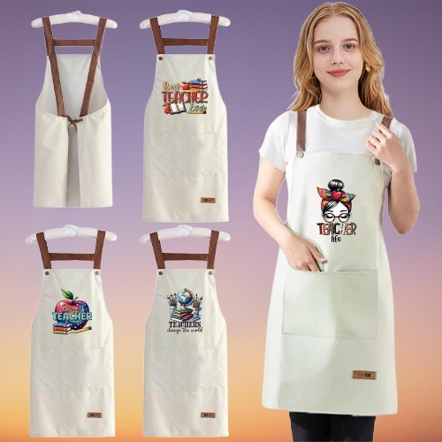 Teacher's Day gift Kitchen apron  highly practical  grease & dirt resistant teacher pattern series