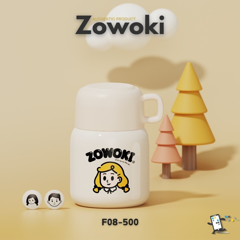 Zowoki F08-500 ถ้วยซุปรักษาอุณหภูมิ ที่เก็บอาหารเย็น-ร้อน ความจุ 500 ml.