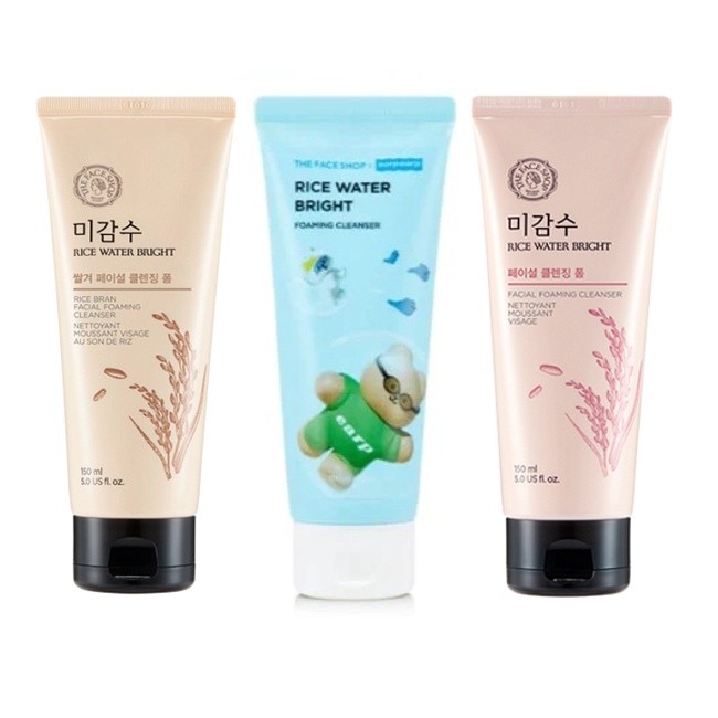 The Face Shop Rice Water Bright Facial Foam Cleanser earpearp / Rice Bran Facial Foaming 150ml