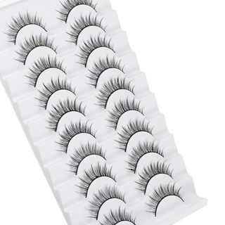ESPOIR1 Faux Mink Lash, Natrual Long Cruelty-free ขนตาปลอม, แฟชั่นของผู้หญิง Handmade Full Strip Eye เครื่องมือแต่งหน้า Eye Lash Extension
