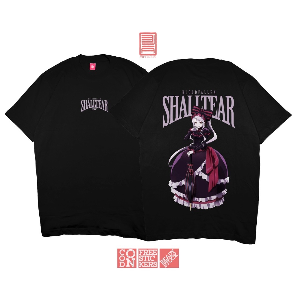 เสื้อยืดลายอนิเมะ SHALLTEAR และ AINZ OOAL GOWN จาก JEJEPARANGAN