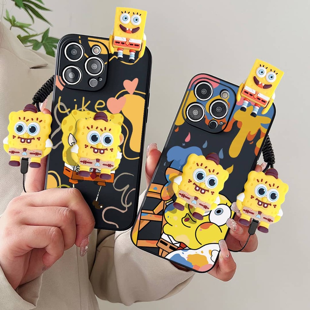 สําหรับ Apple iPhone 16 Pro Max 16 Pro 16 Plus 16 16e 17 17 Air 17 Pro 17 Pro Max การ์ตูน SpongeBob 