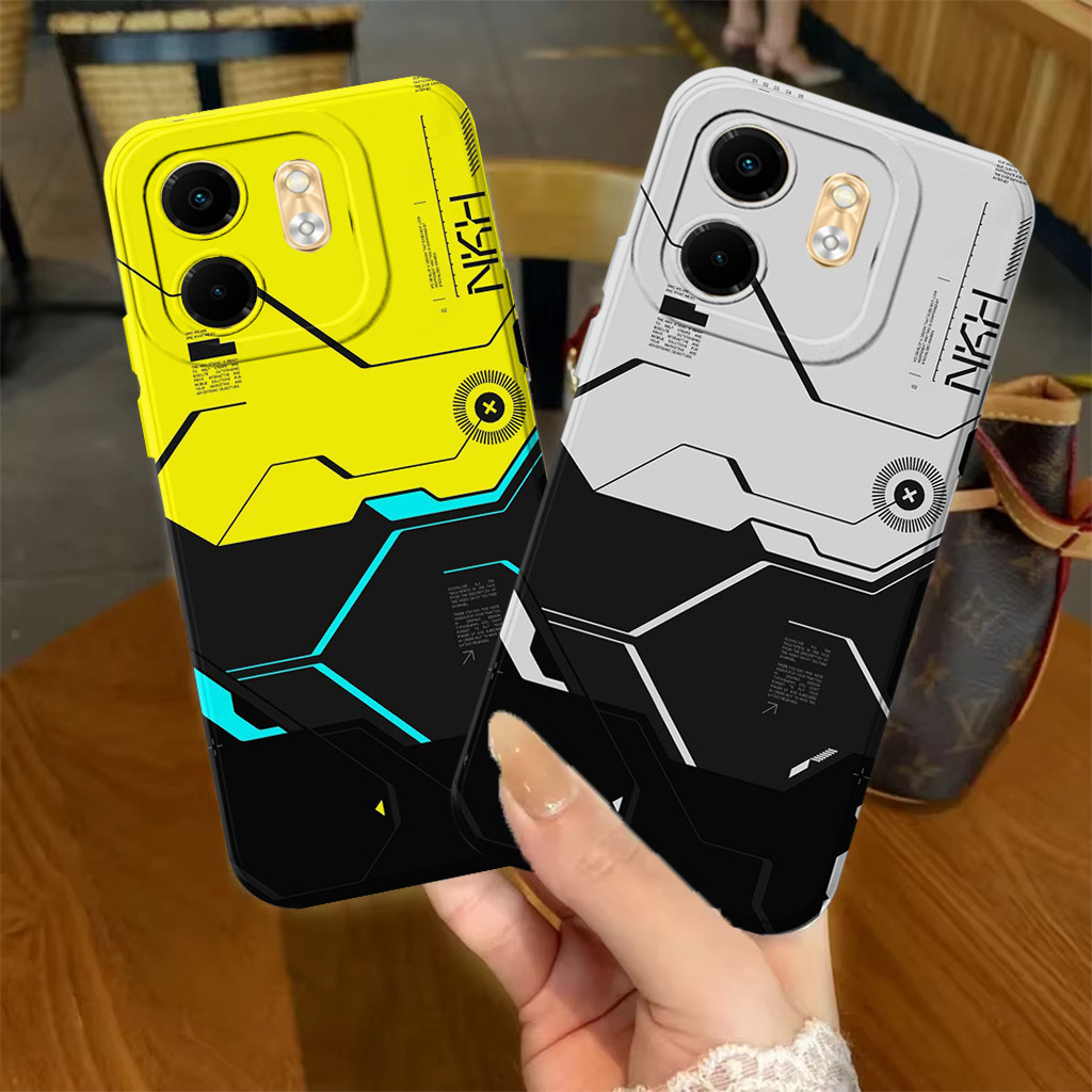 HP Infinix Smart 9 4G Smart 8+ Hot 50i 4G 2024 - ฟิล์มกันรอยโทรศัพท์ - R0bot Motif - กันชน - เคสแบบก