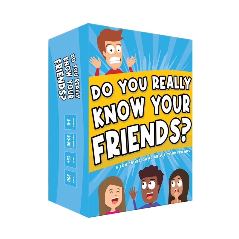 Do you really know your friends ？คุณรู้ไหมเพื่อนเธอจริงๆนะ สุดยอดเกมปาร์ตี้การ์ดเกมสนุกสําหรับกลุ่มและของขวัญเพื่อนที่ดีสําหรับเกมกลางคืน