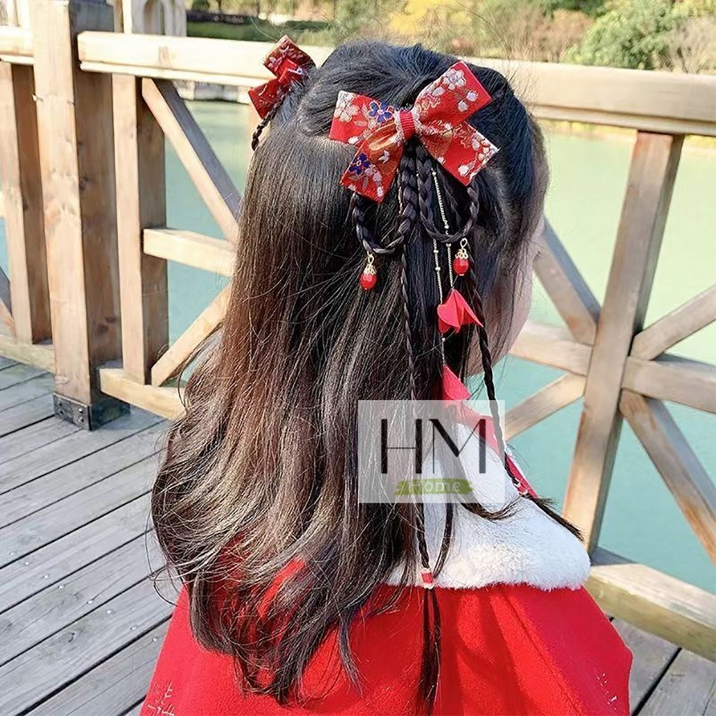 ใหม่ กิ๊บติดผมตรุษจีน กิ๊บสีแดงอาหมวย  เครื่องประดับผมเทศกาลตรุษจีน - รูปที่ 3