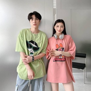 ( หนึ่ง ชิ้นส่วน )สไตล์เกาหลีแขนสั้นพาวเวอร์พัฟเกิร์ลพิมพ์สี…