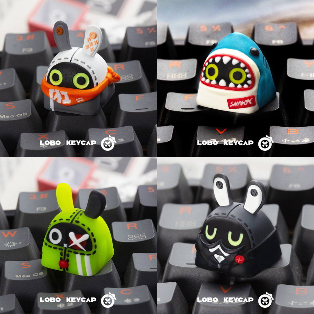 The Bangboo Keycap 3D Creative น่ารักการ์ตูน MX สวิทช์คีย์บอร์ดเรซิ่น Keycaps DIY ส่วนบุคคล Cool Zenless Zone Zero Iaes Emilyanne ZZZ Shark Bangboo Keycap
