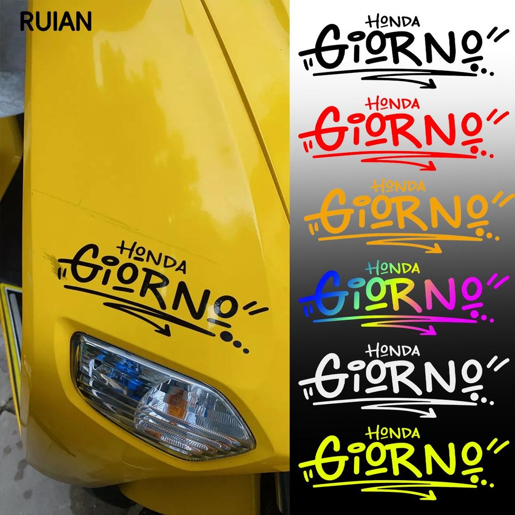 Giorno โคมไฟสติกเกอร์คิ้วสําหรับ Honda GIORNO การปรับเปลี่ยนหัวรถจักรยานยนต์ด้านข้างหางสติ๊กเกอร์ตกแต่ง