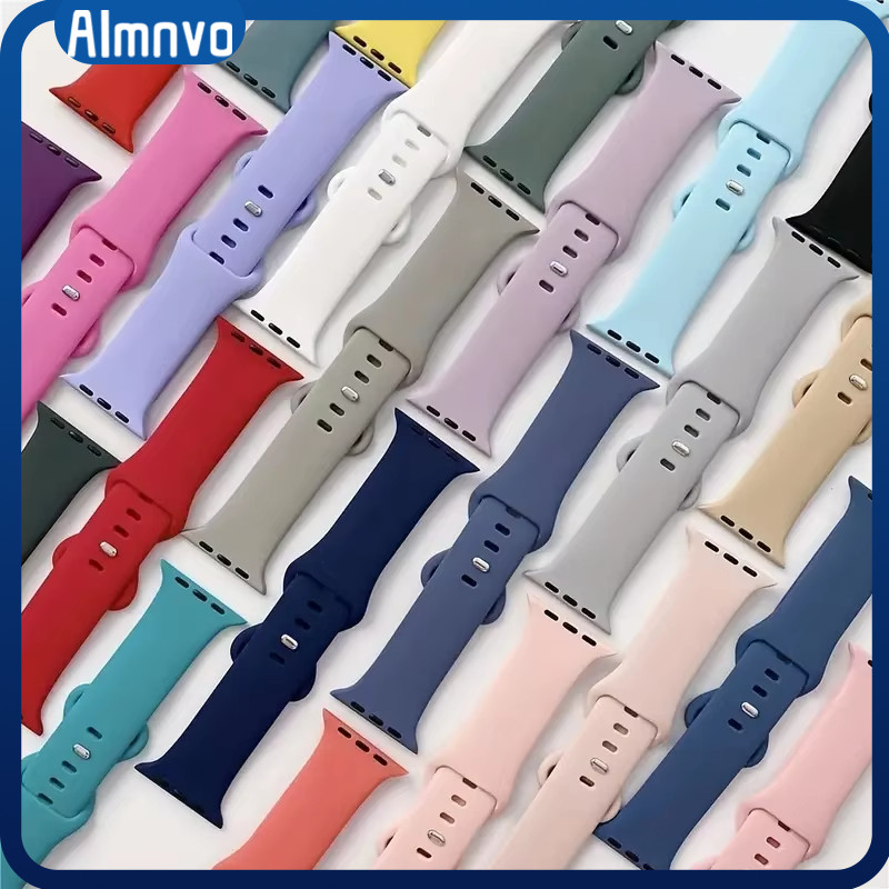 สายซิลิโคน for IWatch Smart Watch Ultra 3 2 SE 3 2 Series 11 10 9 8 7 6 5 4 49/46/45/44/42/41/40/38mm ยางรัด สร้อยข้อมือ