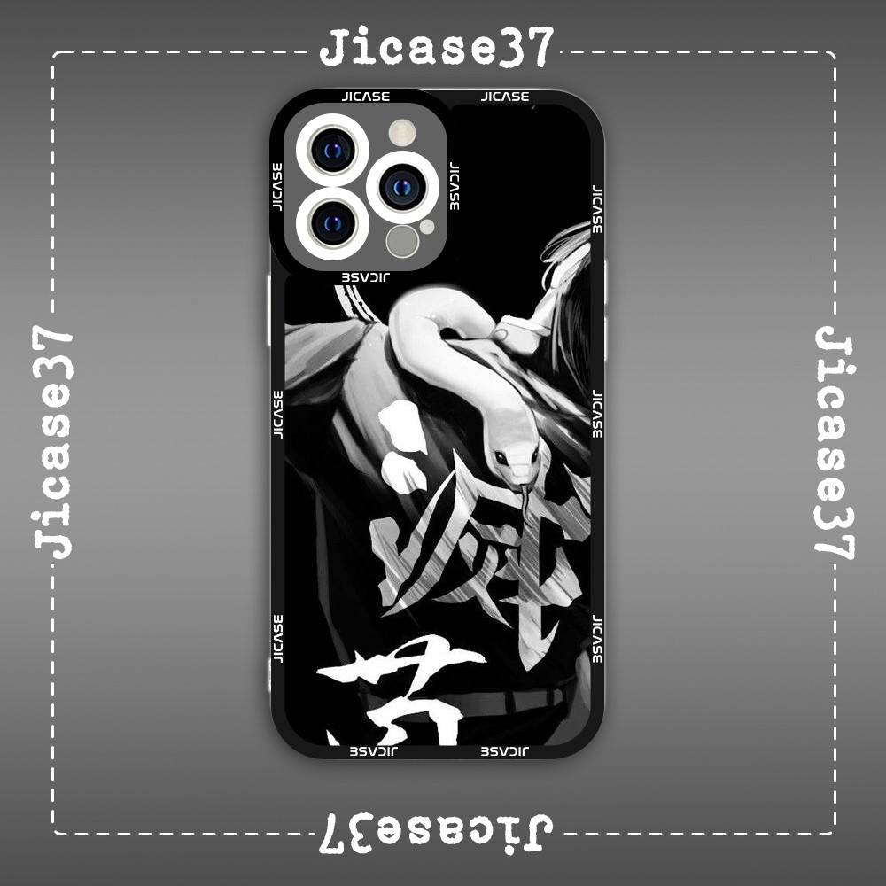 เคส iPhone Square Edge Samsung Xiaomi Oppo Anime Kimetsu no yaiba Demon Slayer Sword Character Iguro