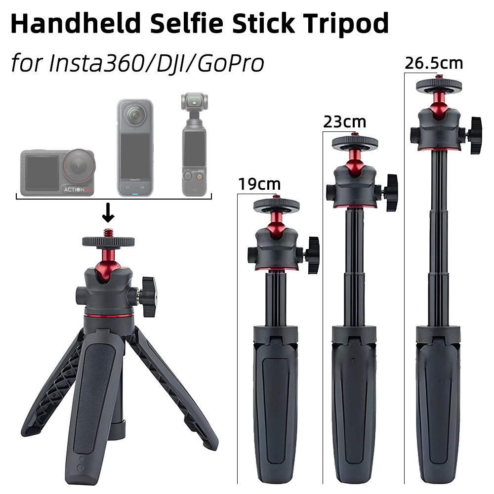 ไม้เซลฟี่ขาตั้งกล้องมือถือสําหรับ Insta360 X5 X4 DJI OSMO 360 เดสก์ท็อปไม้เซลฟี่แบบปรับได้