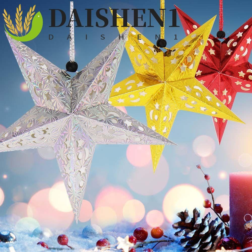 Daishen1 ดาวโคมไฟ Star Light 30/45/60 ซม.โคมไฟครอบคลุมกระดาษโคมไฟจี้ DIY เครื่องประดับ
